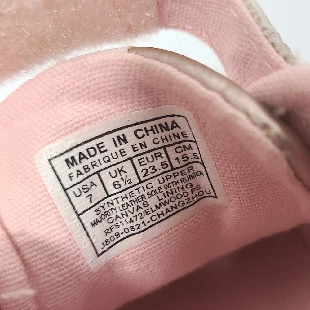 Polo Ralph Lauren Little Girls Elmwood Pink Metallic Velcro Sneakers Sz 7
